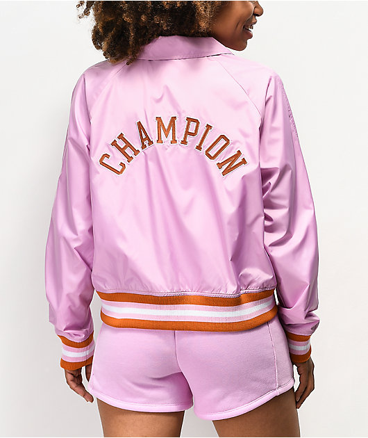 Champion Purple Crop Coaches Jacket