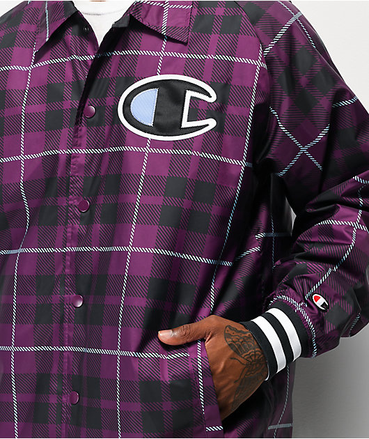 plaid coach jacket