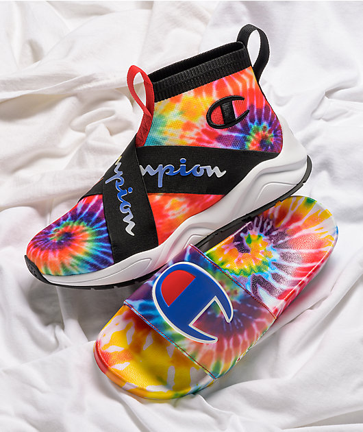 Champion Rally Crossover Rainbow Tie Dye Shoes