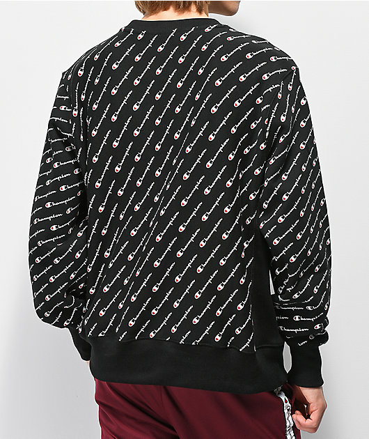 champion all over crewneck