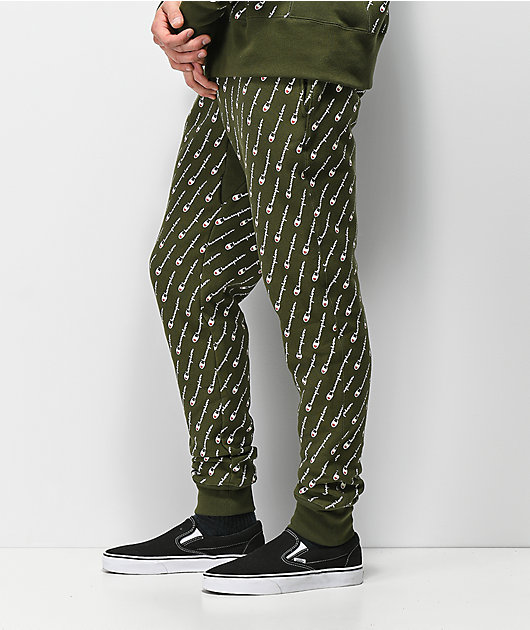 champion all over sweatpants