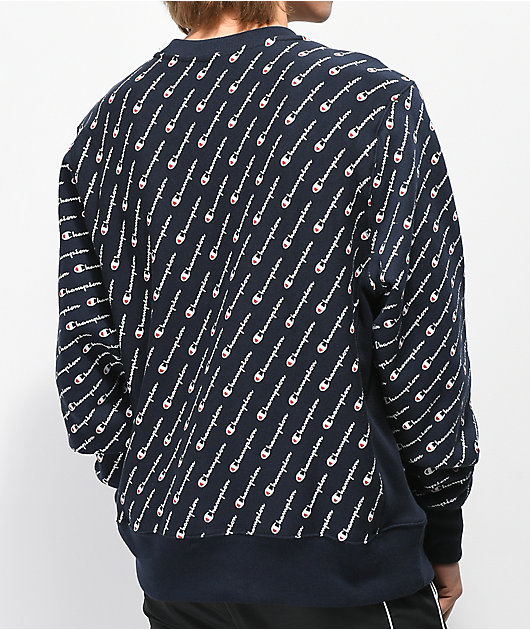 champion sweater back print