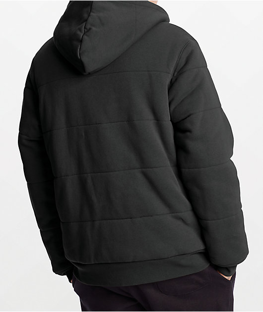 Champion Reverse Weave Black Fleece Puffer Jacket