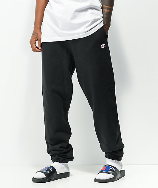 Champion Reverse Weave Black Sweatpants Zumiez