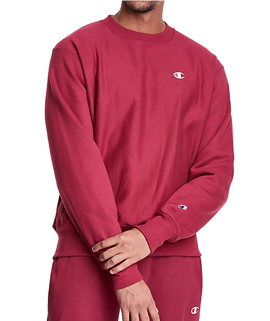 Champion fashion red crewneck sweatshirt