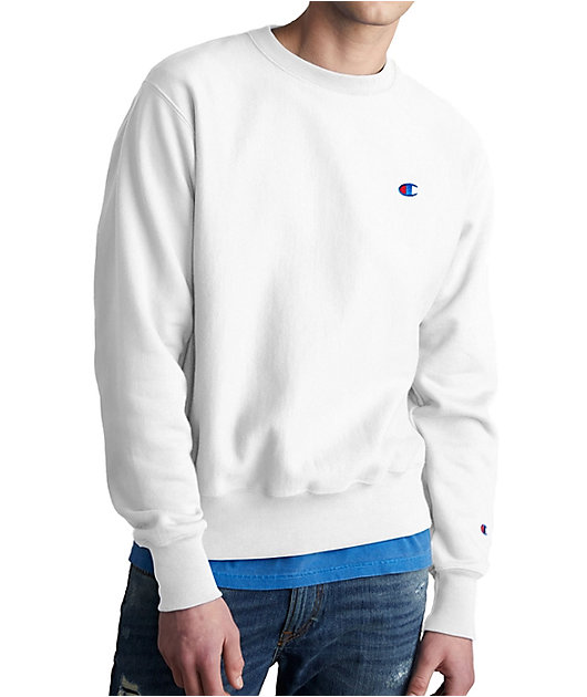 Champion crewneck sweatshirt white sale