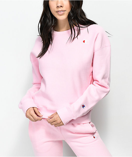Champion Reverse Weave Candy Pink Crew 