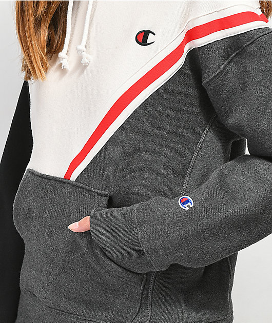 champion diagonal colorblock sweatshirt