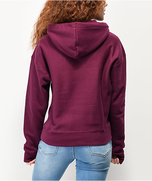 champion reverse weave dark berry hoodie