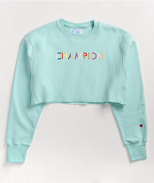 Champion sweater crop top 50 sale