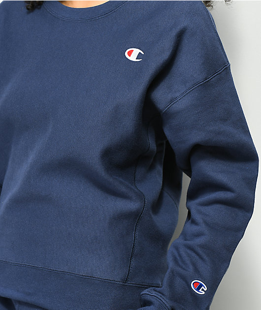 champion reverse weave imperial indigo hoodie