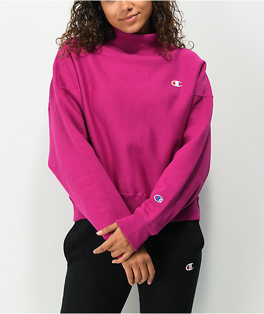 Mock neck champion sweatshirt sale