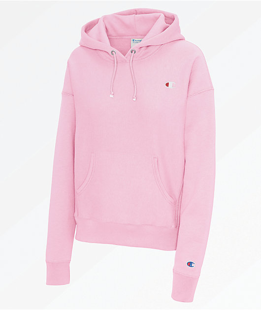 champion reverse weave hoodie pink candy