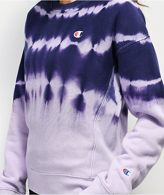 champion purple tie dye hoodie