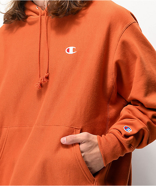 Buy > orange champion hoodie mens > in stock