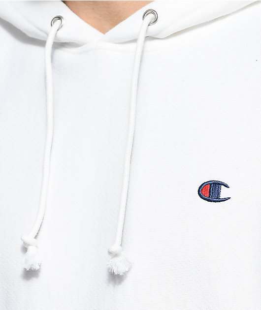 white champion hoodie mens small