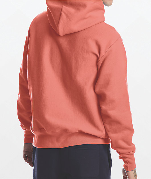 coral champion hoodie