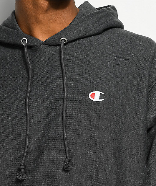 champion reverse weave hoodie granite heather