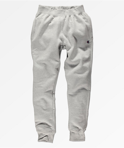 Champion Reverse Weave Small Logo Oxford Grey Sweatpants
