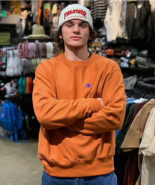 Champion Reverse Weave Texas Orange Crewneck Sweater