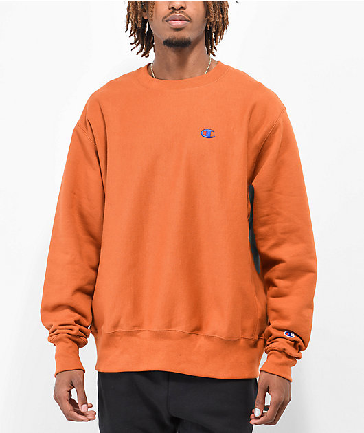 Champion Reverse Weave Texas Orange Crewneck Sweater | Zumiez