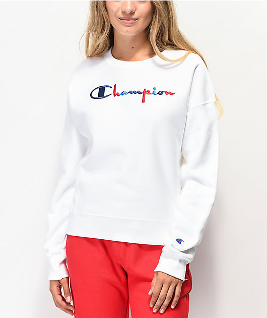 Champion tri color sweatshirt hot sale