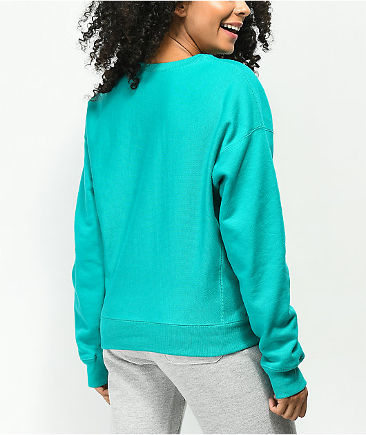 Champion reverse weave vivid teal hoodie best sale