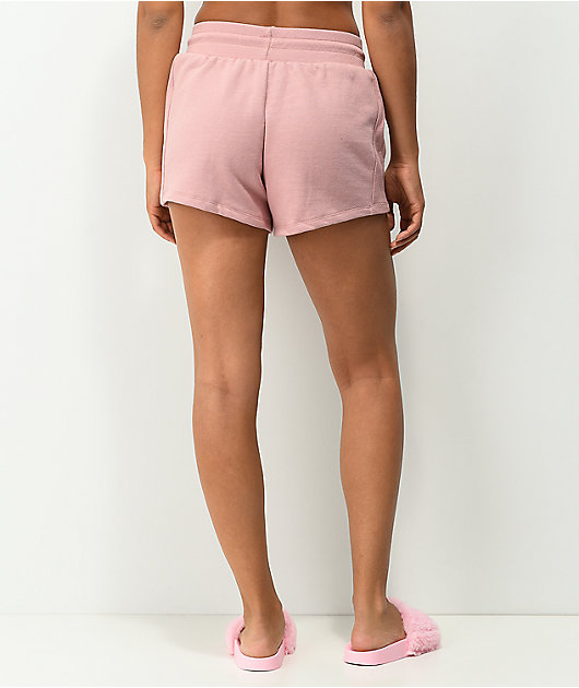 Champion Reverse Weave shorts de sudadera rosa beige