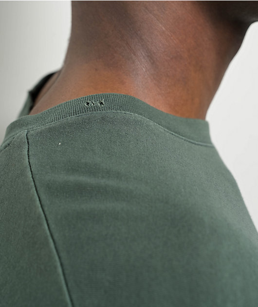 Champion Riggins Drop Shoulder Dark Green Wash T-Shirt | Zumiez