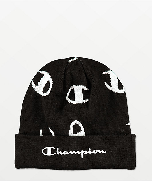 Champion beanie black and white Clearance