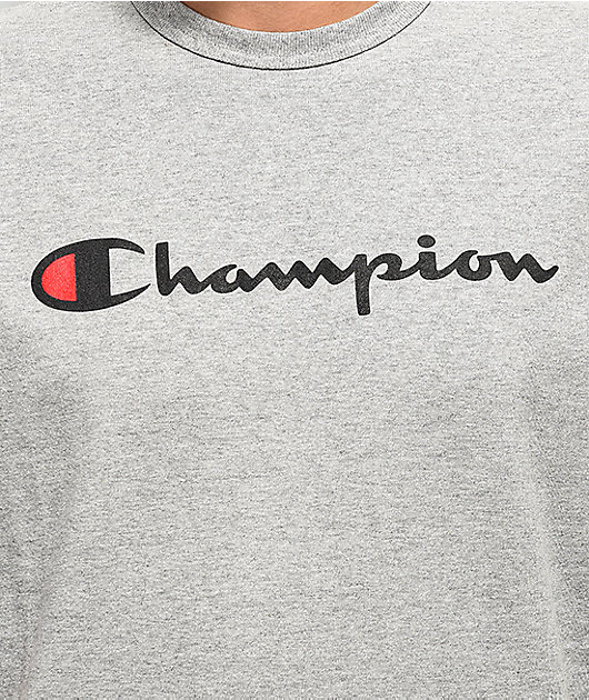 Champion Script Heather Grey T-Shirt