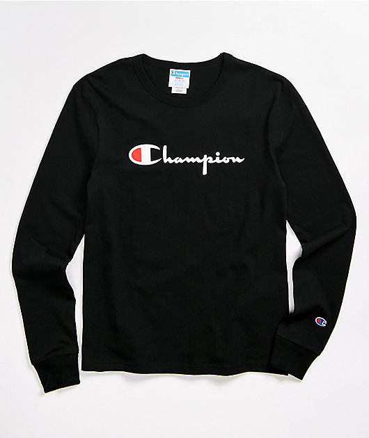 Mondwater pen Internationale Champion Script Logo Black & White Long Sleeve T-Shirt