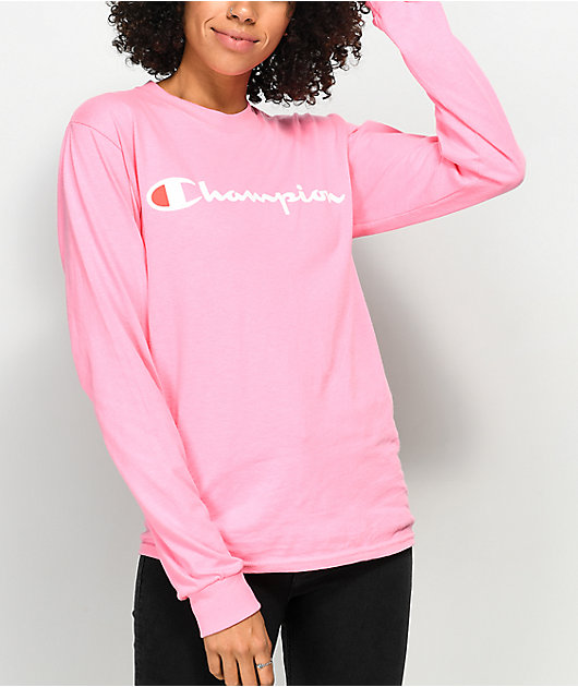 pink champion tee