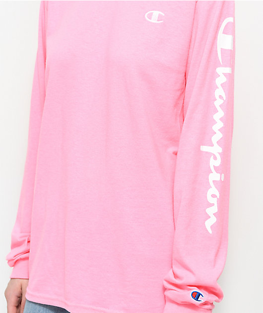 mens pink champion t shirt