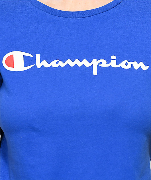 royal blue champion shirt