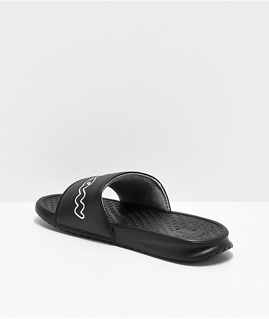 men's champion super slide split script slide sandals