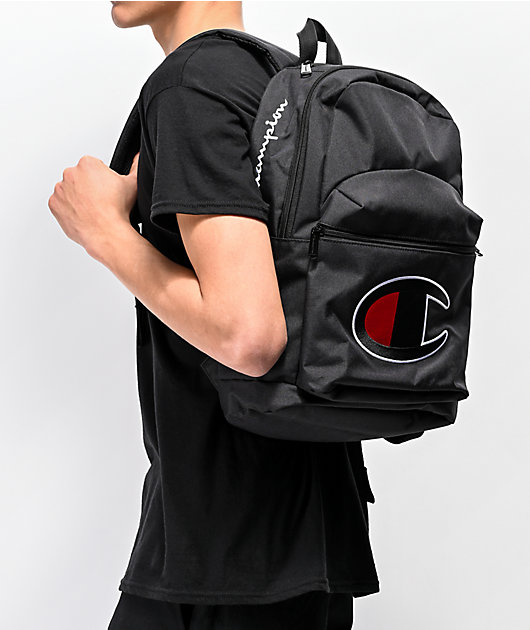 champion supercize 2.0 black & white backpack