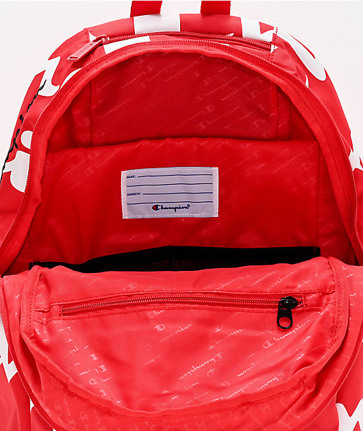 champion supercize 2.0 red & white backpack