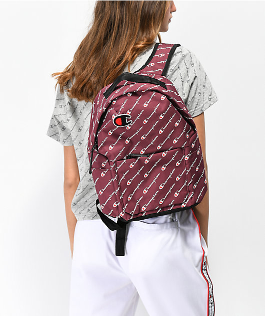 plaid champion backpack