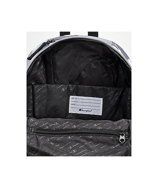 grey camo champion backpack