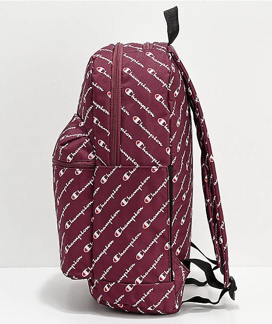 burgundy champion backpack