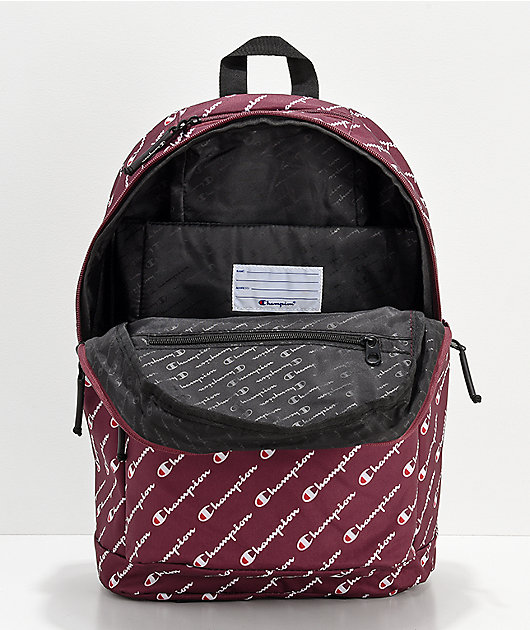 burgundy champion backpack