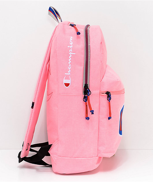 light pink champion backpack