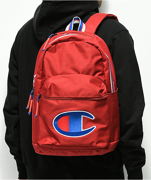 champion backpack mens red