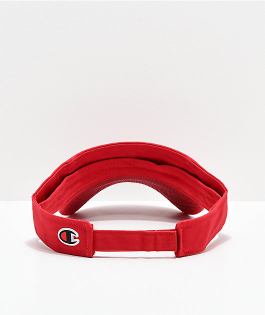 Champion Twill Mesh Scarlet Red Visor