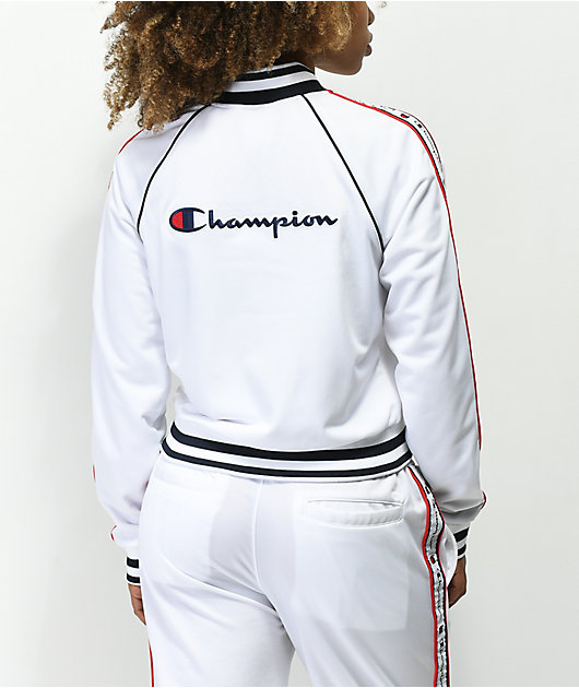 white champion track jacket