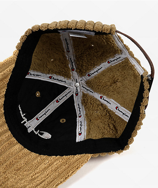Champion Whole Wheat Brown Corduroy Strapback Hat