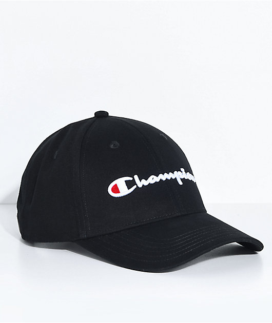 Champion gorra de sarga negra con bordado