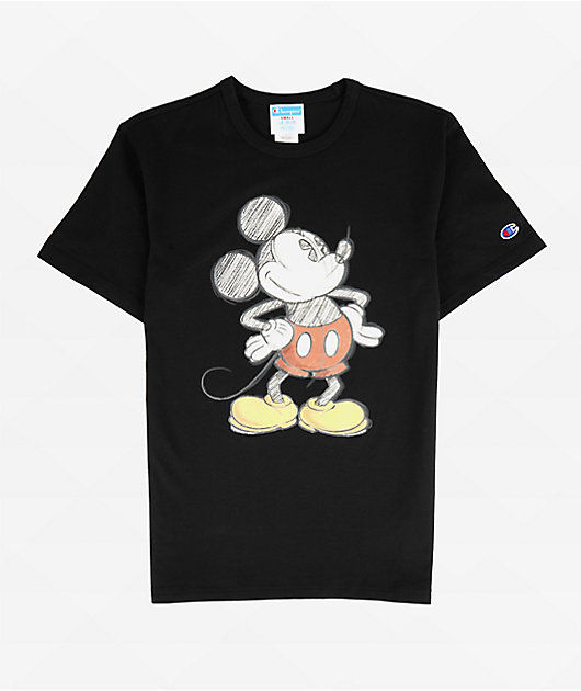 Champion x Disney Mickey Black T-Shirt