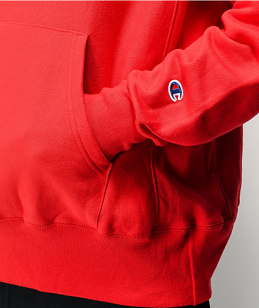 Champion x Naruto Kakashi Reverse Weave Red Hoodie